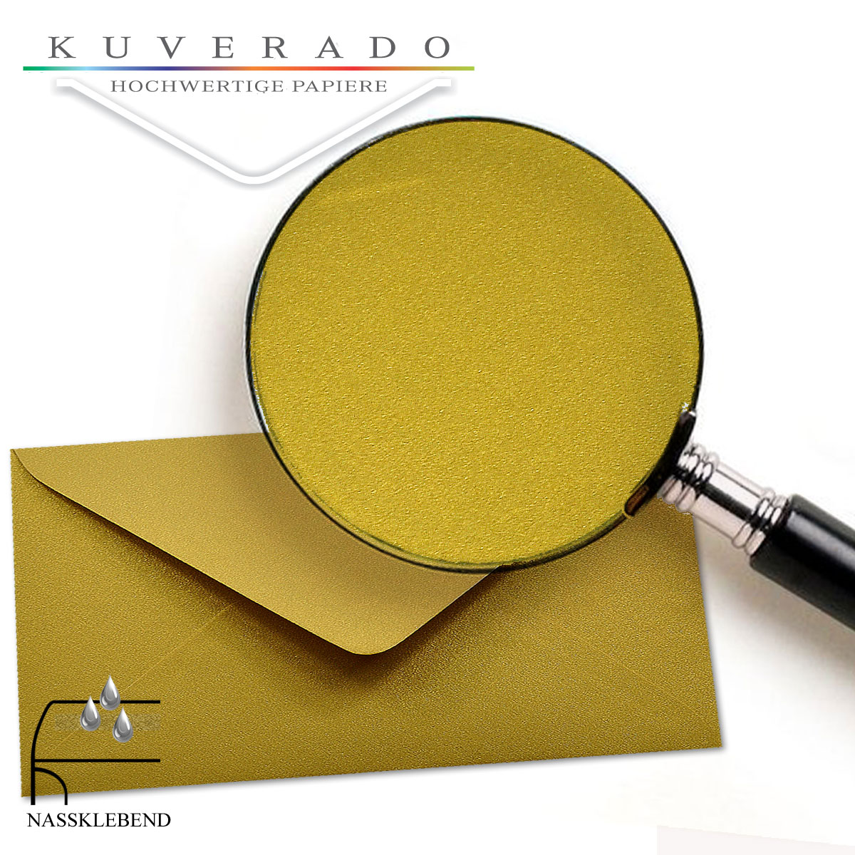 Glänzende Metallic Briefumschläge In Gold Im Format Din Lang Kuverado